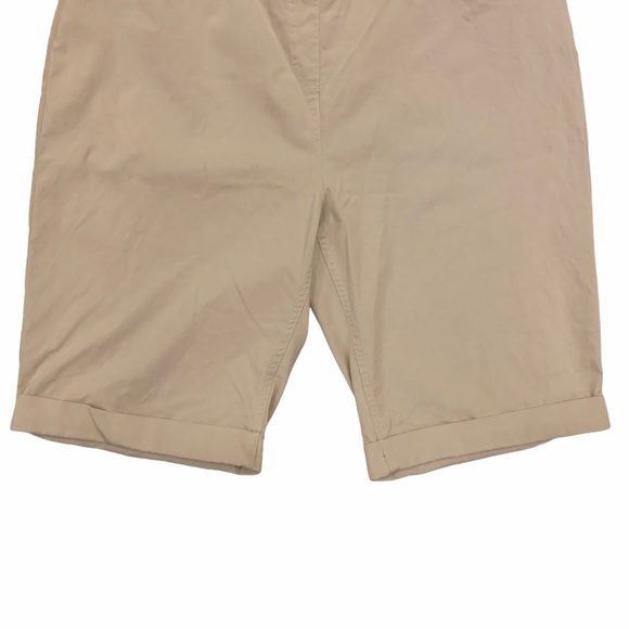 Soft Surroundings Tan Cuffed Bermuda Shorts - Picture 3 of 8